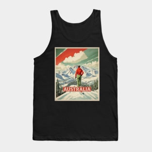 Ski Australia Vintage Travel Poster Tank Top